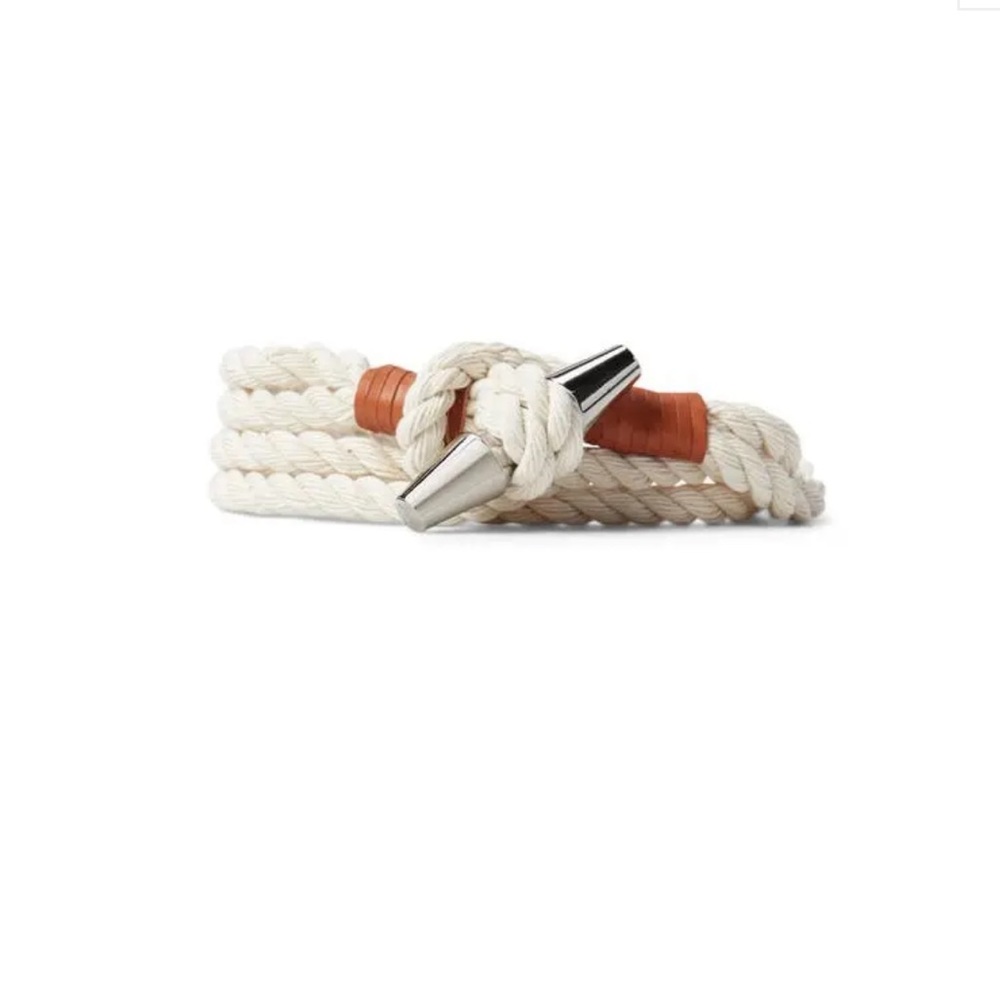 Ralph Lauren Cotton Rope Toggle Skinny Belt XS